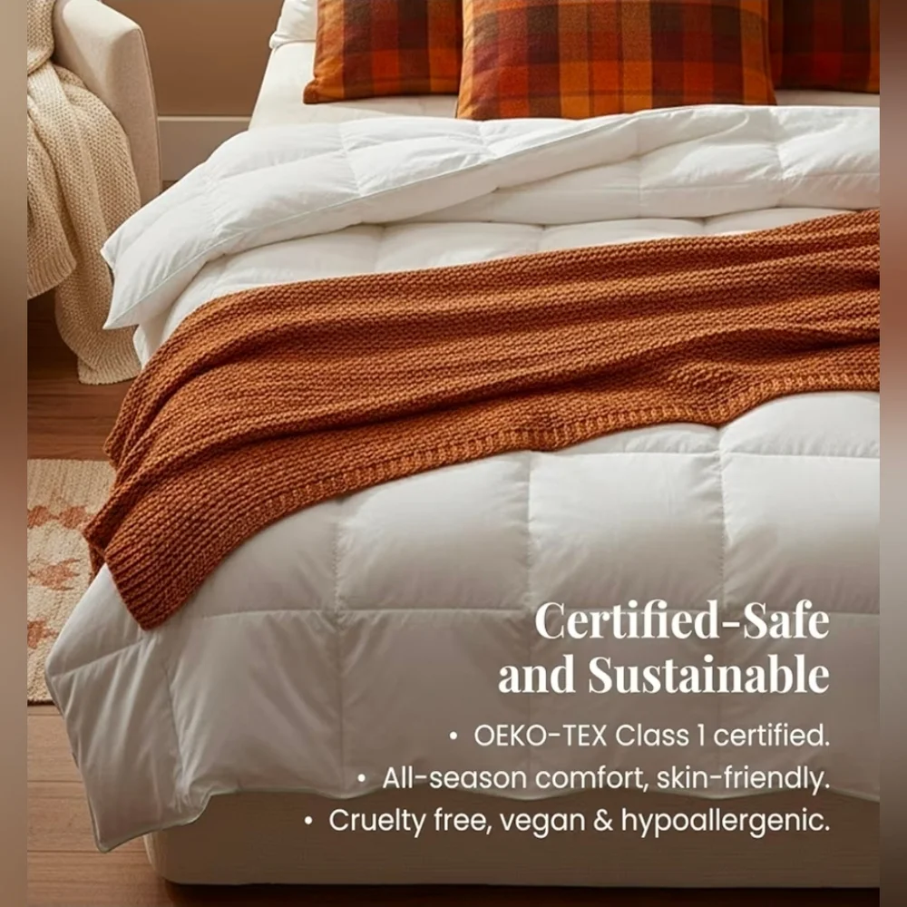 NIB FOSSFLAKES Nordic Sleep, Comforter Duvet Denmark All Season Duvet King $400